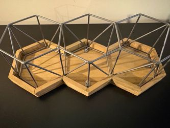 Wood+Metal Candle Holder