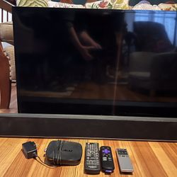 Insignia 42” LED TV/Roku/Sound Bar