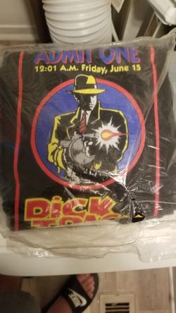 Vintage 1990s dick Tracy  movie premiere T-shirt never use brand new