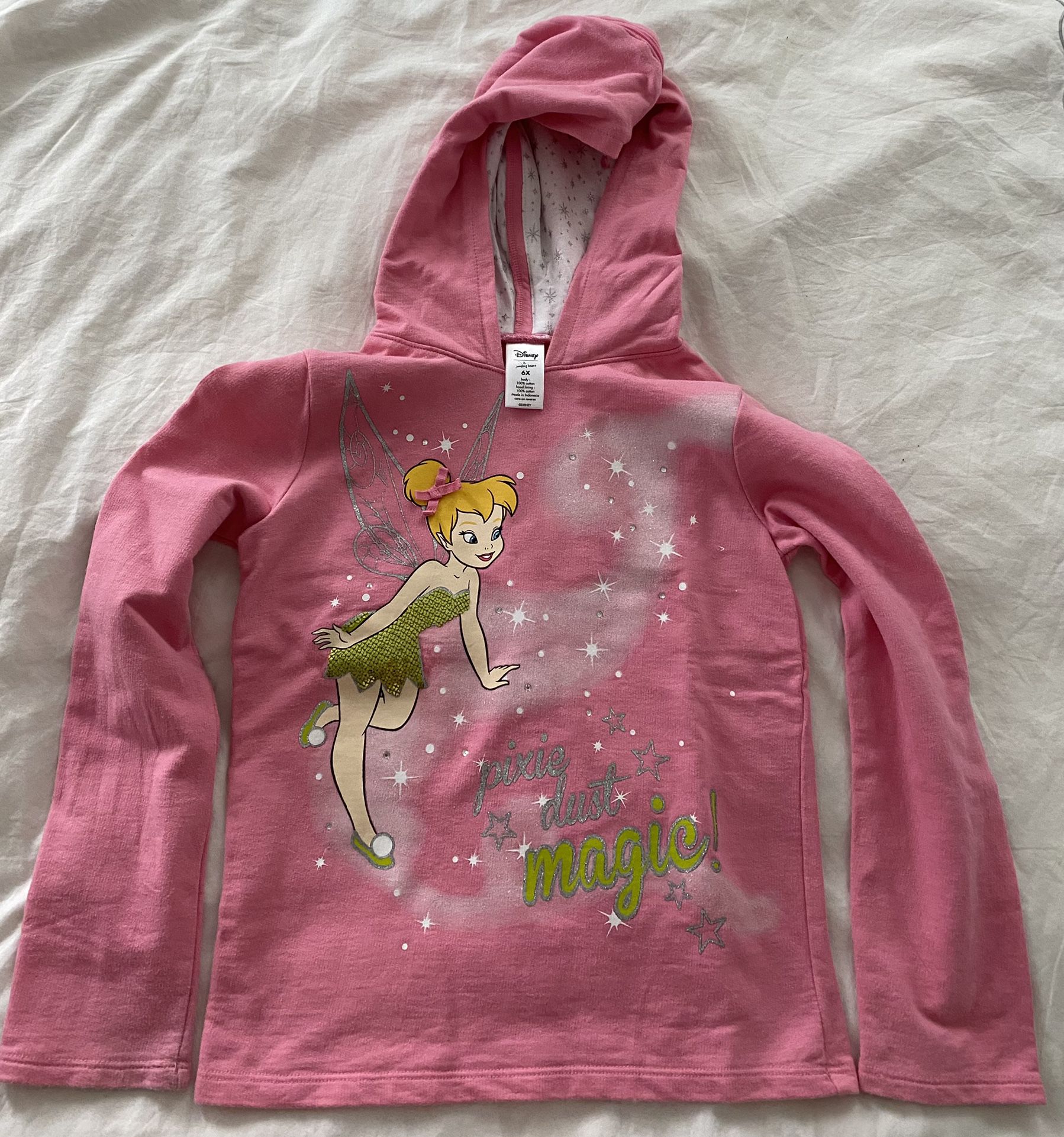 Disney Tinkerbell Hoodie Pink Size 6x