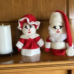 Vintage Mr & Mrs Santa From Germany $20  10” Tall