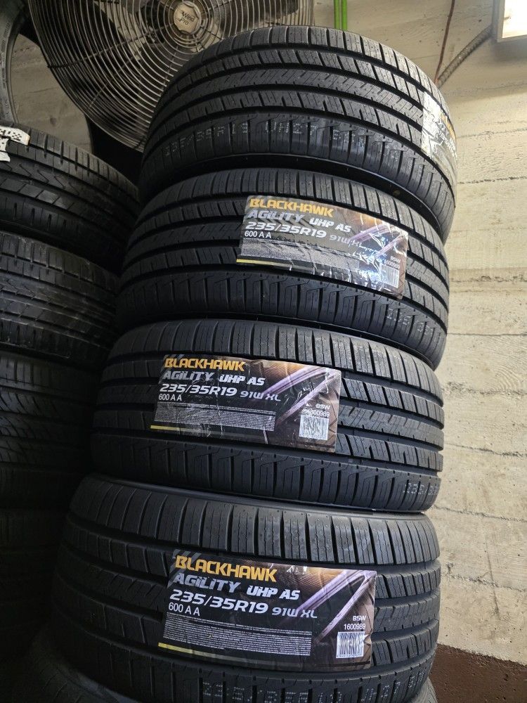 235 35 19 Blackhawk 100% new We gave a 50,000 guarantee. 