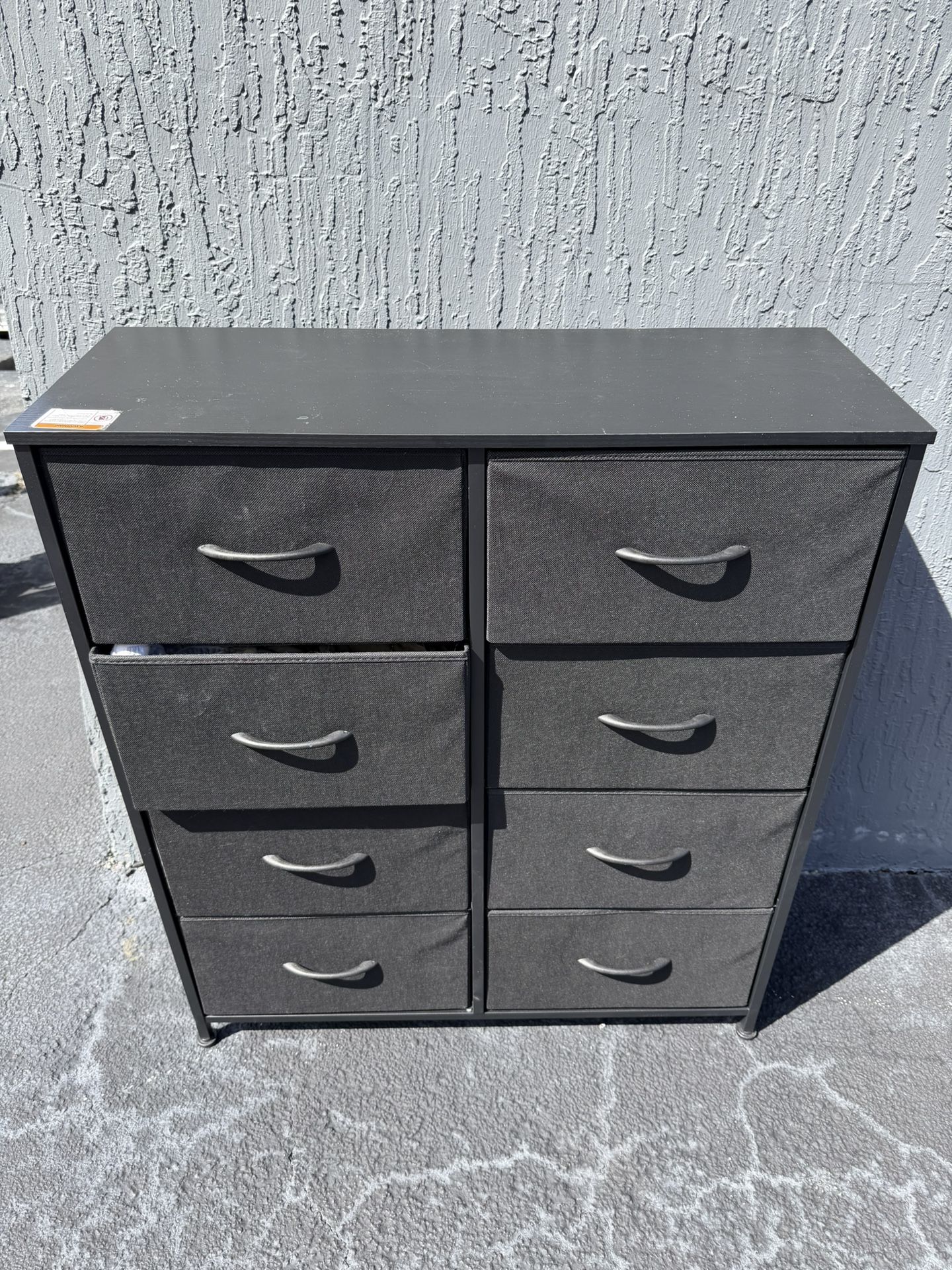 Black Dresser Cube Storage Cabinet Wardrobe Closet Chest 8 Drawers 