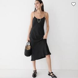 J crew Black Slip Dress 