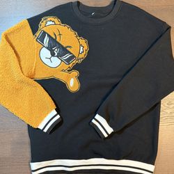 Drip with Attitude – Fleece Teddy Sweatshirt Sz L