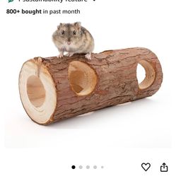 Niteangel Natural Wooden Tunnel Tube Toy for Hamster Mouse, Forest Hollow Tree Trunk