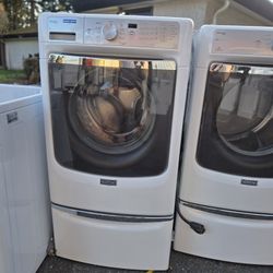Maytag Commercial Washer And Dryer Set Electric 
