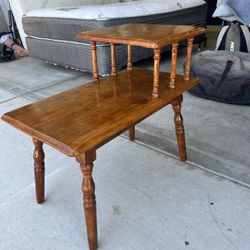 1950s Mid-Century Solid Maple End Table! 