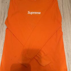 Supreme Box Logo Long Sleeve Tee Orange S