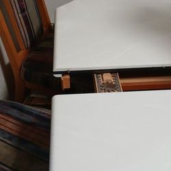 Marble/Oak Dining Room Table & 4 Chairs