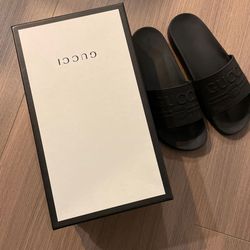 Gucci Flip Flops Size 10 “ALL BLACK”