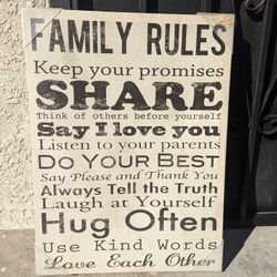 Canvas /Decor/ Family Rules