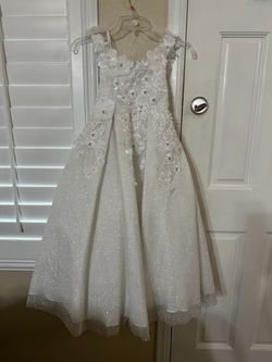 Little Girls Sparkly Dress Size 4/5 Toddler Girl for Wedding Flower Girl