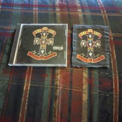 Guns N' Roses Appetite For Destruction CD 1987 with custom made patch 