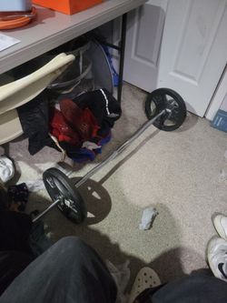 Curl bar, Collers, 2x 25lbs weights.