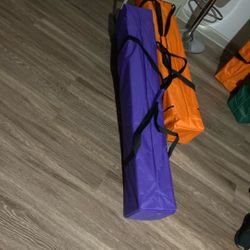 Bright Super Tough Strong Purple And Orange 10 X 10 Easy Set Up Pop-Up Tent two for 200 or 100 each