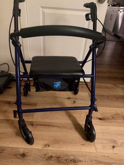 Medline Rollator Walker with Seat & Storage
