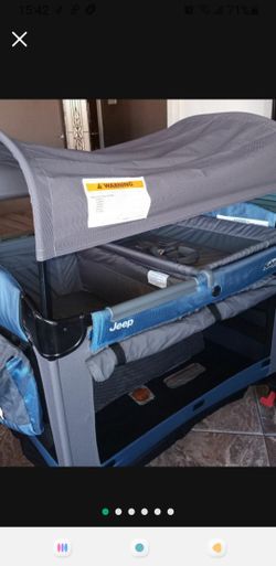 Jeep crib sales and changing table