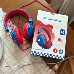 Kids Headphones with Cord for School, 74/85dB Volume Limit, Wired On-Ear Headphones for Kids Boys Girls, Stereo Sound, 3.5mm Jack for Tablet, Kindle, 