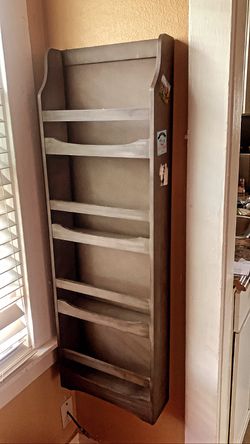 Gray Wooden Book Shelf