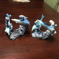 Dolphins Candle Holders 