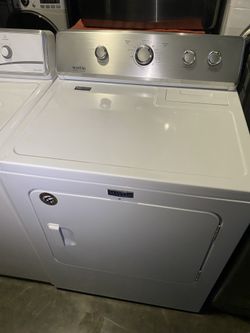Silver panel Maytag dryer electric large capacity
