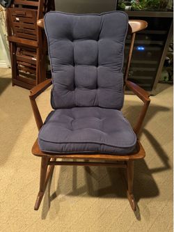 Wooden Rocking Chair with Cushions