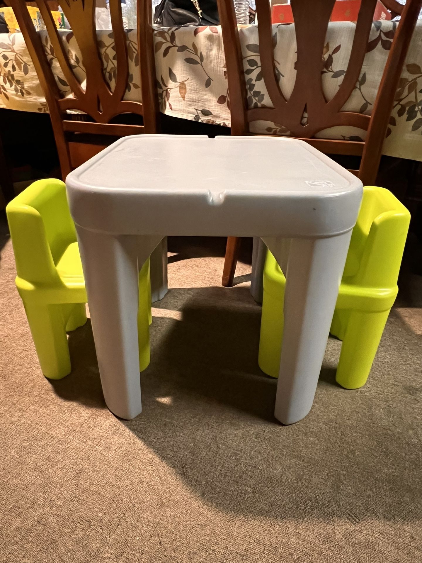 Step2 Mighty My Size Plastic Kids Table and Chair Set, Gray