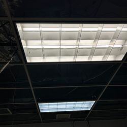 commercial fluorescent troffer light fixtures