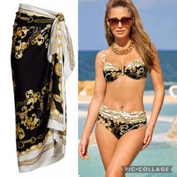 Boston Proper Bikini Set And Pareo XL
