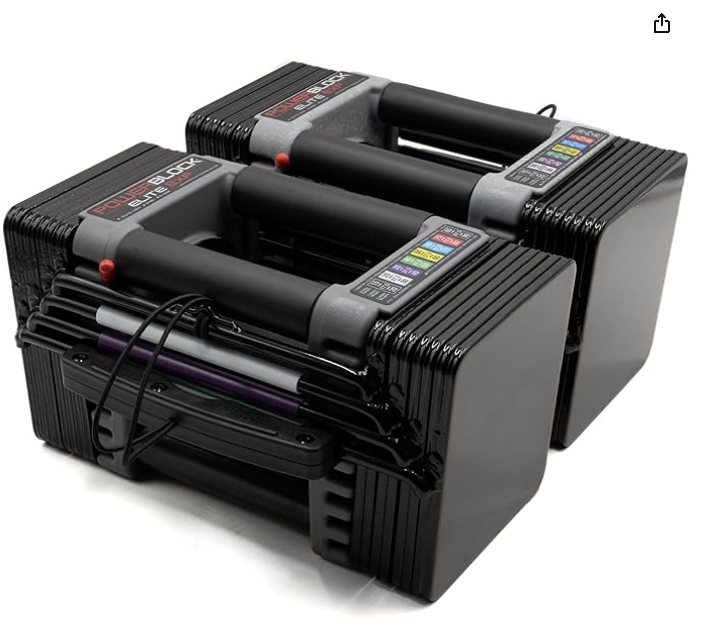 PowerBlock Elite EXP Adjustable Dumbbells, Sold in Pairs, Stage 1, 5-50 lb.