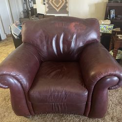 Leather Chair And  Small Couch
