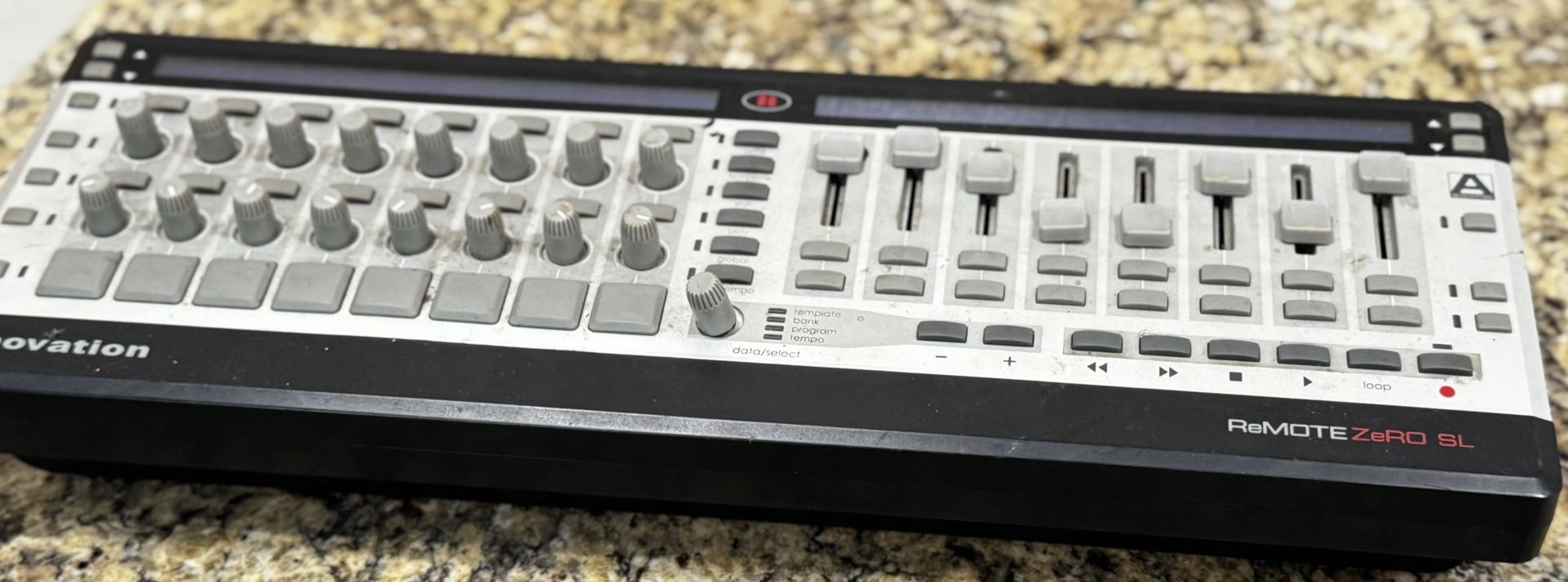 The device pictured is a Novation Remote Zero SL MIDI controller