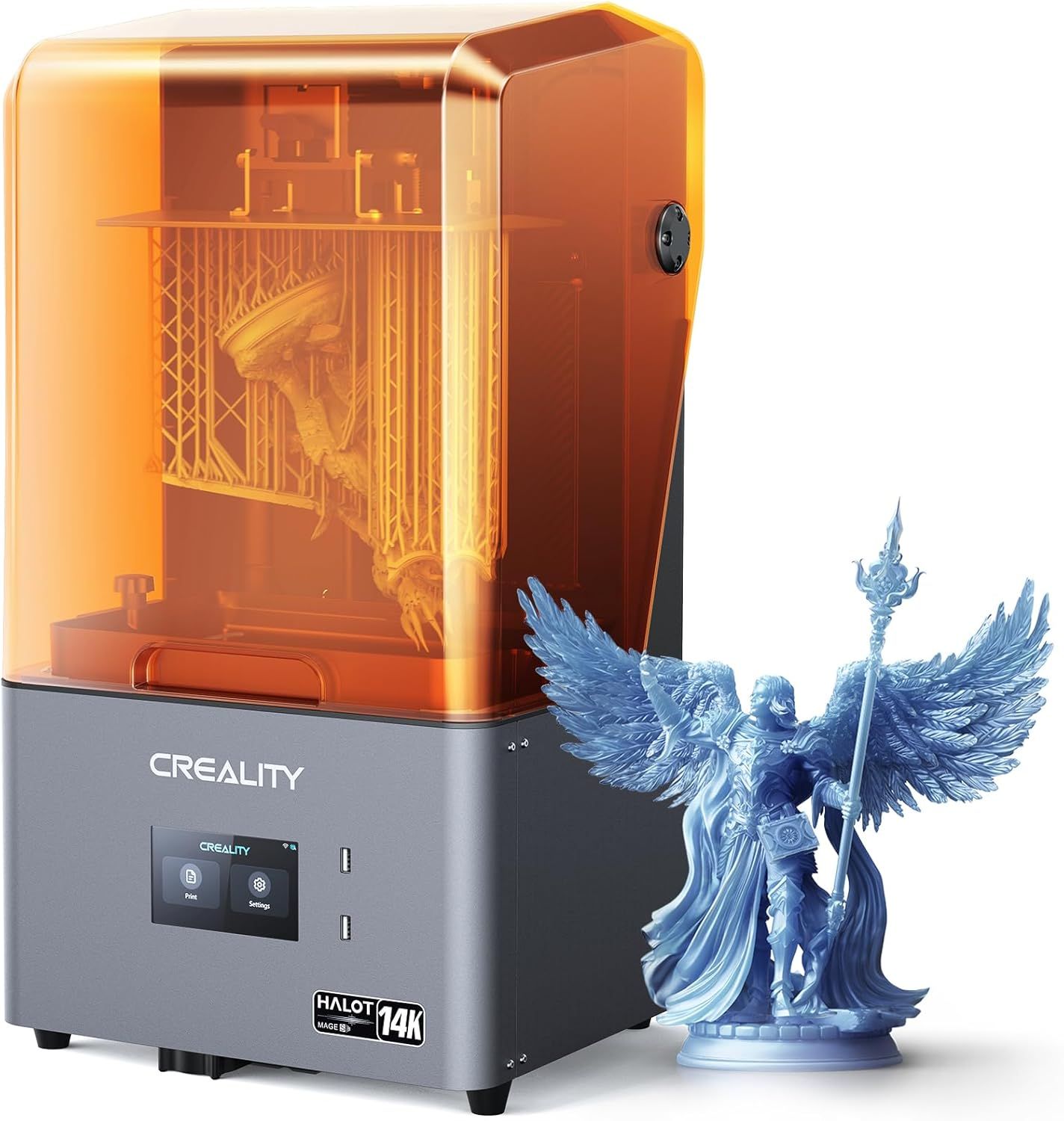 Creality Resin 3D Printer Halot Mage S 14K, with 10.1" HD LCD MSLA Mono, 4X High Speed Printing for 150mm/h Speed,