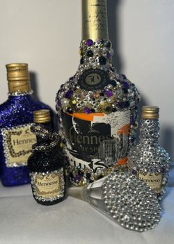 Birthday Bottle, Bottle, Bling, Bedazzled bottle, Home decor, Custom bottle, Handmade