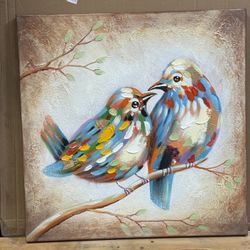 Vibrant Sparrows Painting