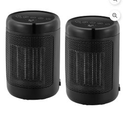 OmniHeat Digital Ceramic Personal Heater, 2 Pack