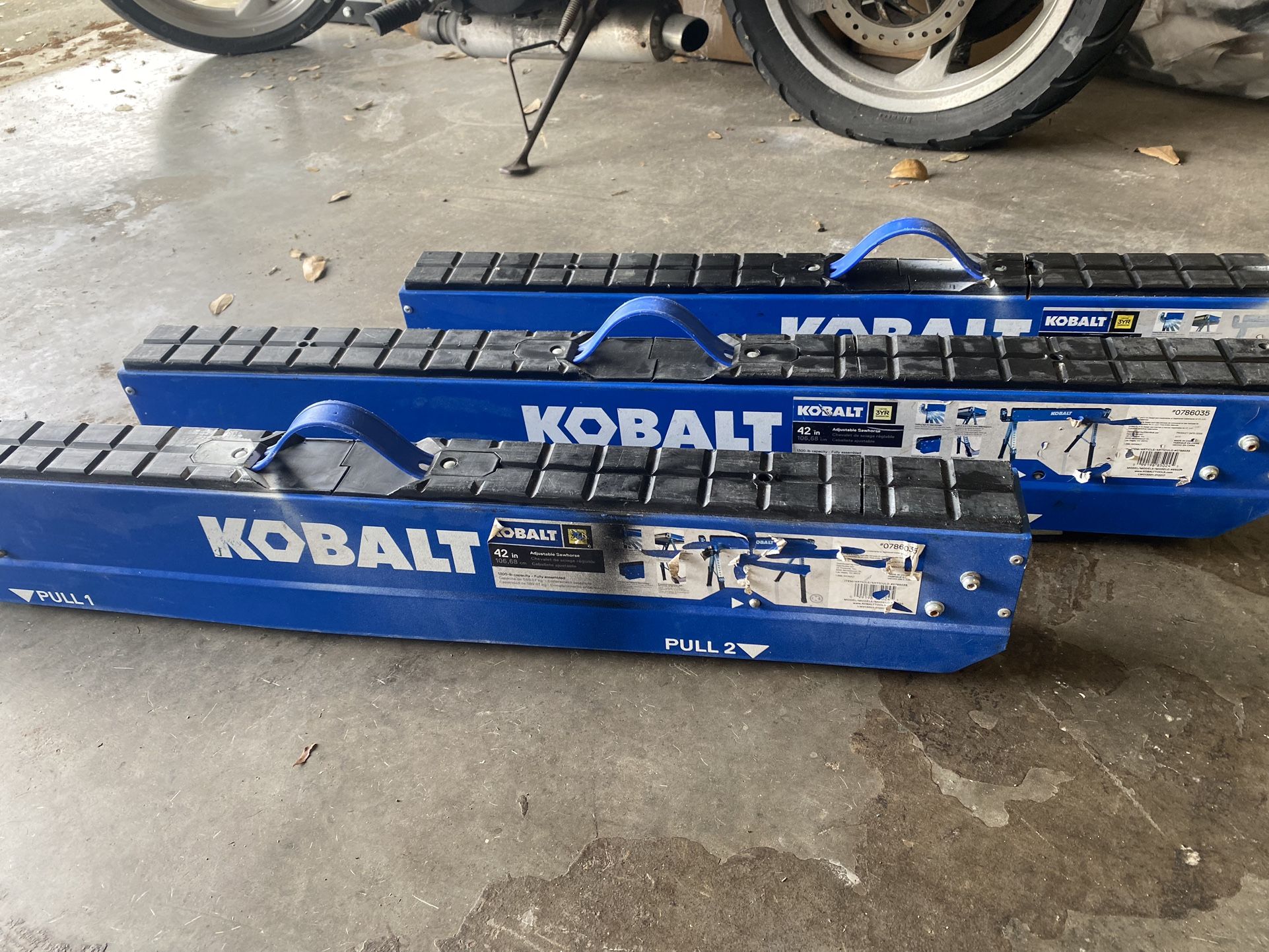 3 Kobalt Sawhorses