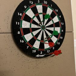 Dartboard + 6 Steel Darts  