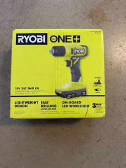 Ryobi ONE+ 18V Cordless 3/8 in. Drill/Driver Kit