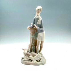Boy With Lambs 1014509 - Lladro Porcelain Figurine