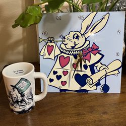 Alice In Wonderland Clock And Tea Cup