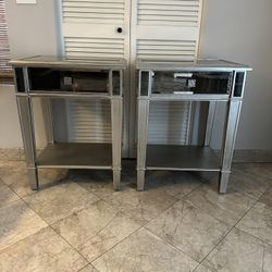 Mirrored Nightstands (2)