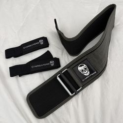 Gymreapers Weightlifting Belt and Wrist Straps