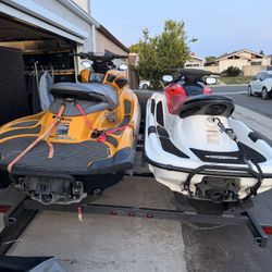 Two Jet Skis And Teailer 4 Sale 