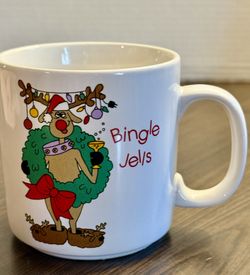 Reindeer ‘Bingle Jells’ Mug Russ Berrie  