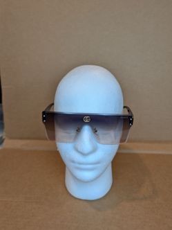 Gucci Shield Sunglasses with Pearl Detail