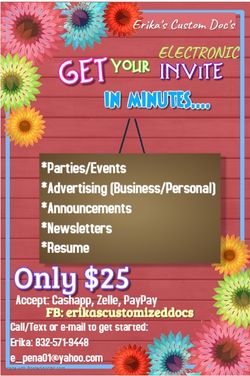 Get your Electric Party/Flier Invite in mins...