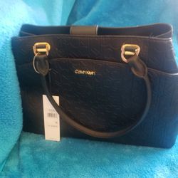 Brand New Black Leather Calvin Kline Handbag