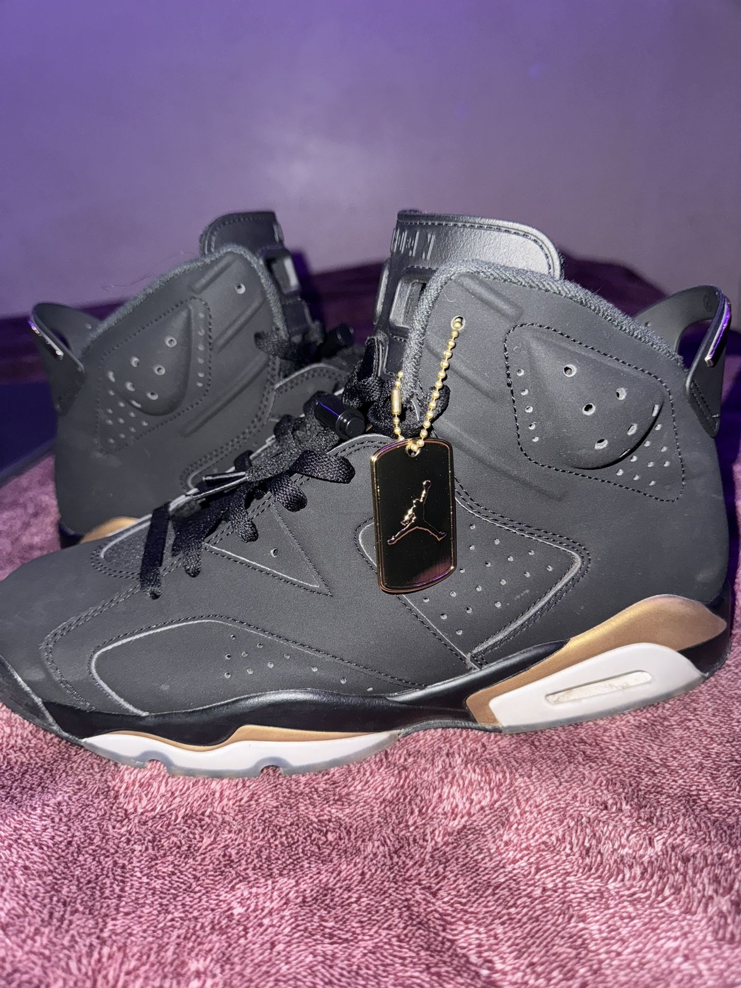 Grey Retro Black Gold Jordan 6, Black,gold, Size